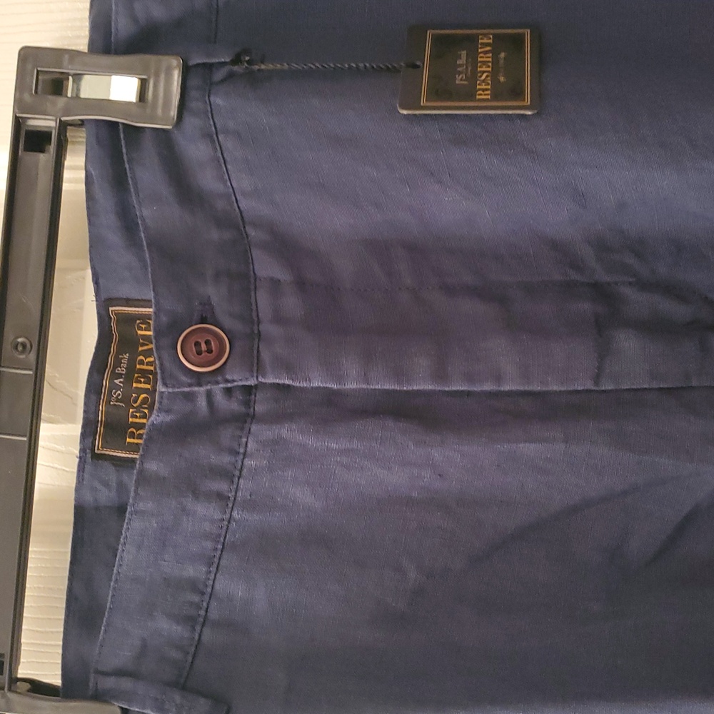 Jos A BANK Men's Navy Blue Pants.100 PERCENT LINEN